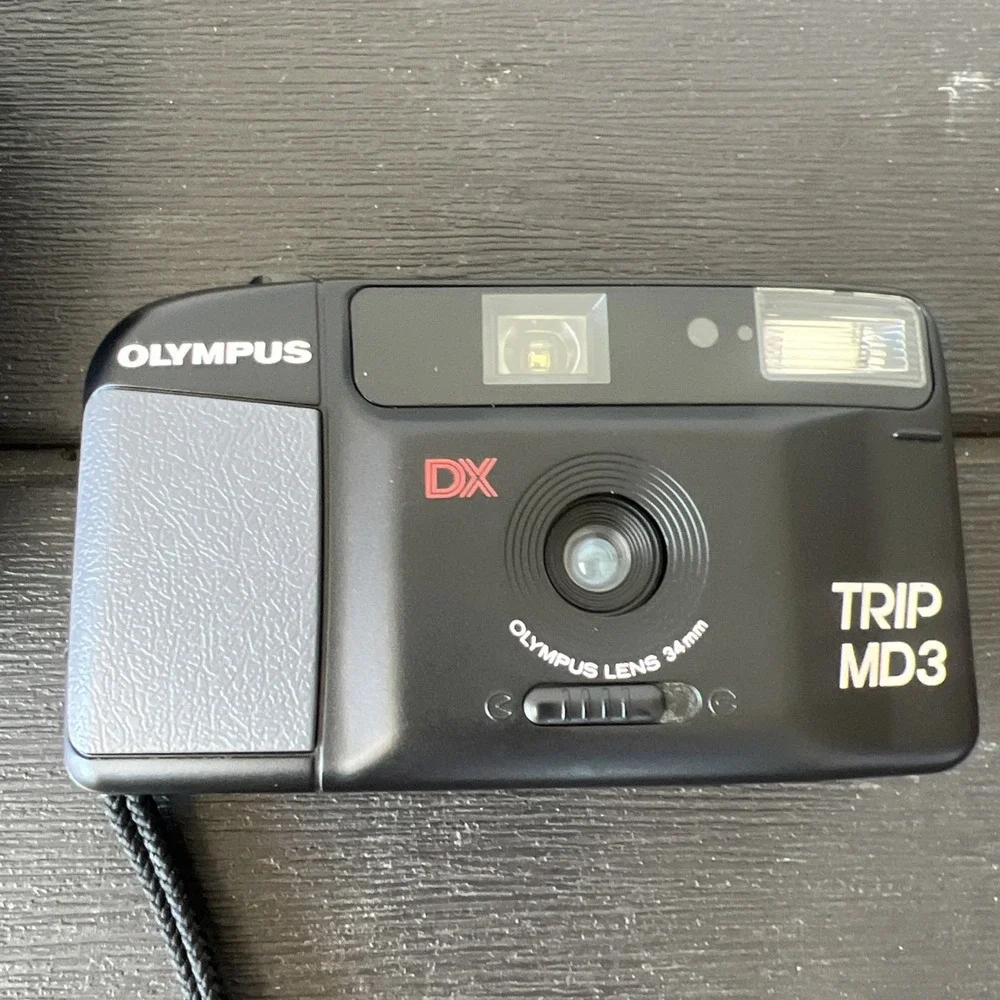 Vintage Olympus trip MD 3 DX 35mm Point-shoot Compact film camera Untested